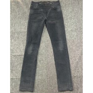 NUDIE Jeans Thin Finn Men Slim Faded Gray ORGANIC Cotton Size 30 / 33'' inseam